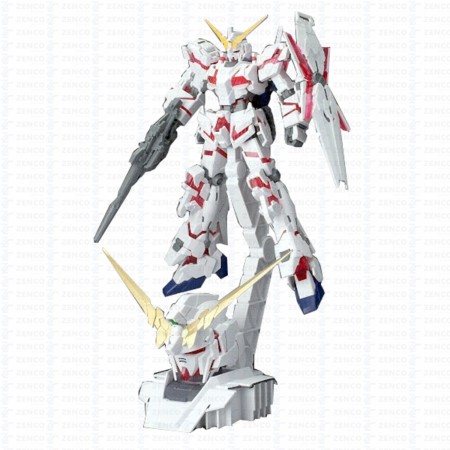 Bandai HG RX-0 Unicorn Gundam (Destroy Mode) + Head Display Base 1/144