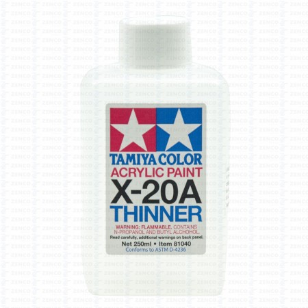 Tamiya X-20A Thinner Acrylic Paint 250 ml TA 81040