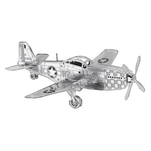 Tenyo Mustang P-51 Aircraft Metallic Nano Puzzle