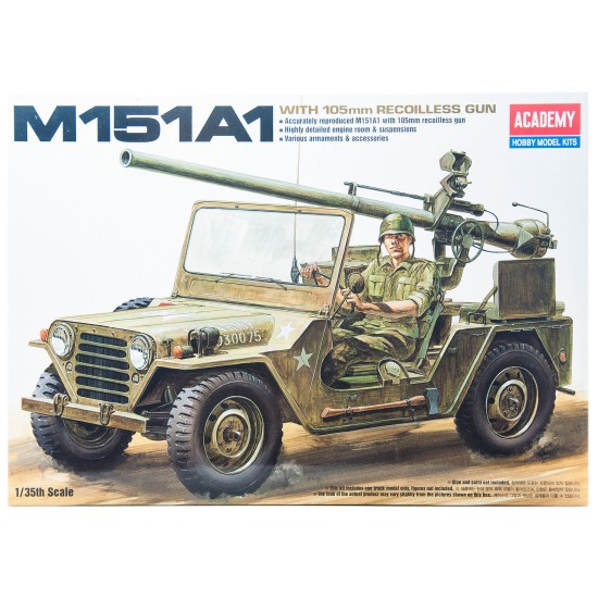 Academy Hummer M151A1 with 105mm Recoilless Gun 1/35 รุ่น AC 13003