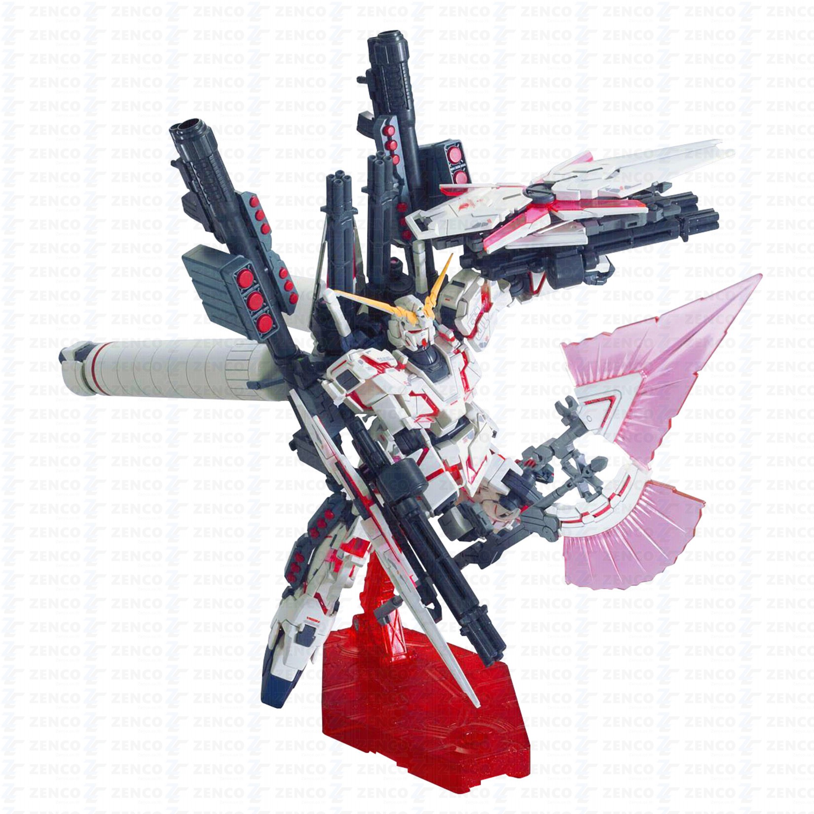 Bandai HGUC RX-0 Full Armor Unicorn Gundam (Destroy Mode / Red Color ...